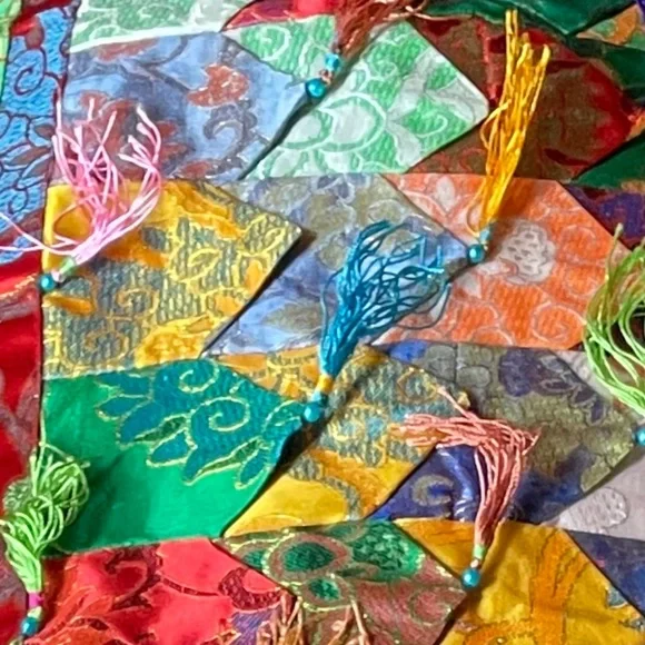 PRICE DROP! Spectacular Tibetan multi color brocade wall hanging - Picture 9 of 16